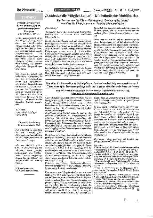 Vorschauseite 3: Entdecke die Möglichkeiten - Kinästhetische Mobilisation