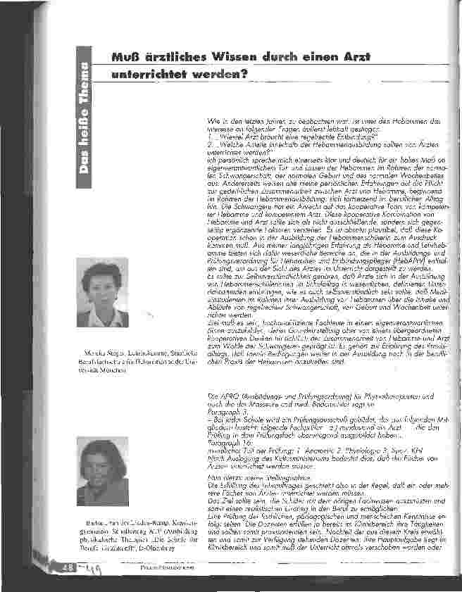Vorschauseite 1: Muß ärztliches Wissen durch einen Arzt unterrichtet werden?
