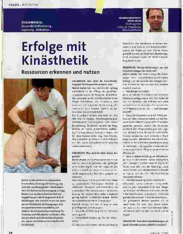 Vorschauseite 1: Erfolge mit KinästhetikRessourcen erkennen und nutzen