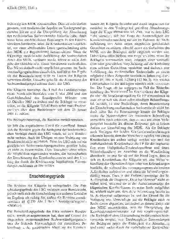 Vorschauseite 3: Notwendigkeit einer Krankenhausbehandlung - Verlegung im Rahmen der Zusammenarbeit zweier Krankenhäuser