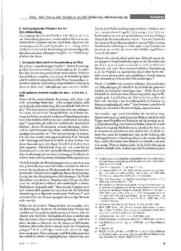 Vorschauseite 3: IGeL: Chance oder Schande in der öffentlichen Gesundheitsversorgung?