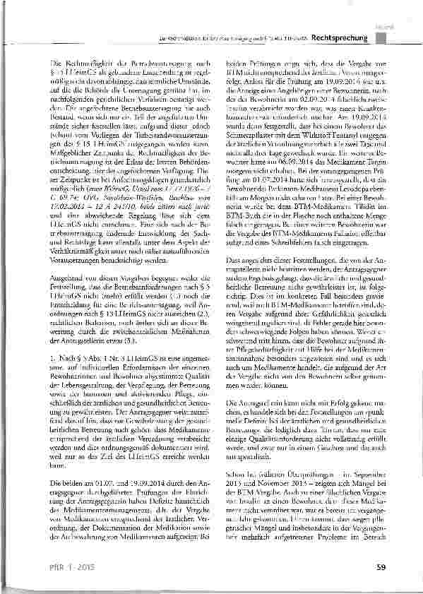 Vorschauseite 3: Zur Rechtmäßigkeit der Betriebsuntersagung nach § 15 Abs. 1 LHeimGS