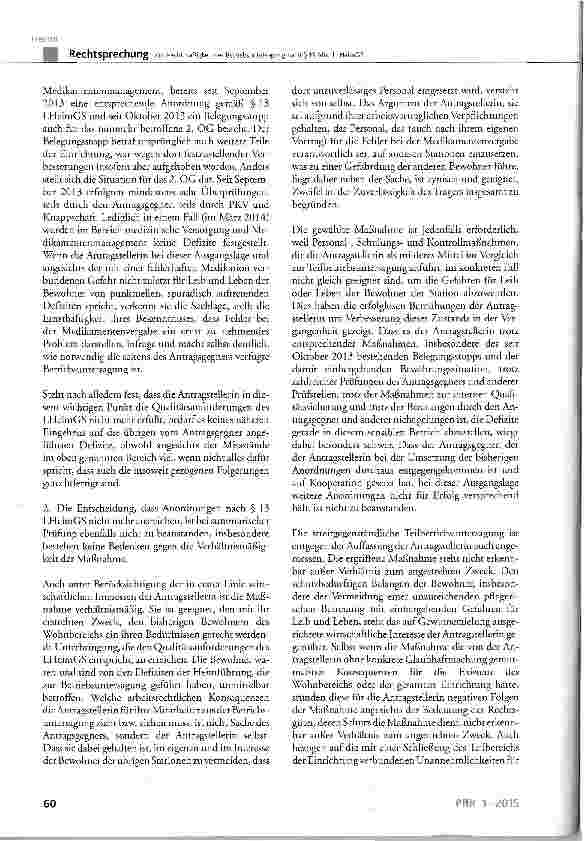 Vorschauseite 4: Zur Rechtmäßigkeit der Betriebsuntersagung nach § 15 Abs. 1 LHeimGS