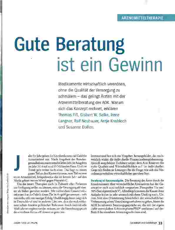 Vorschauseite 2: Gute Beratung ist ein Gewinn