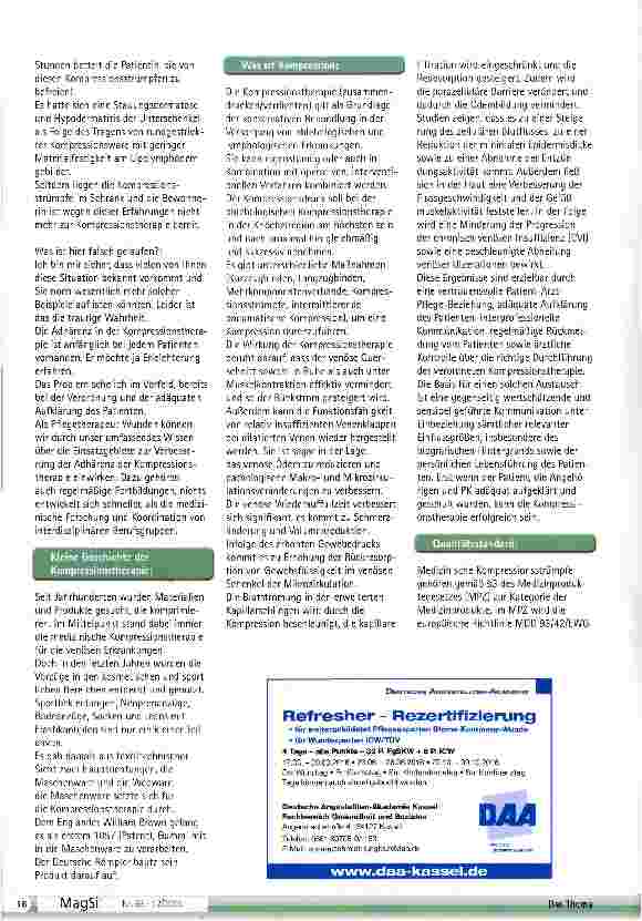 Vorschauseite 2: Adhärenz in der Kompressionstherapie