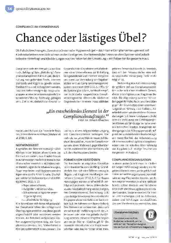 Vorschauseite 1: Chance oder lästiges Übel?