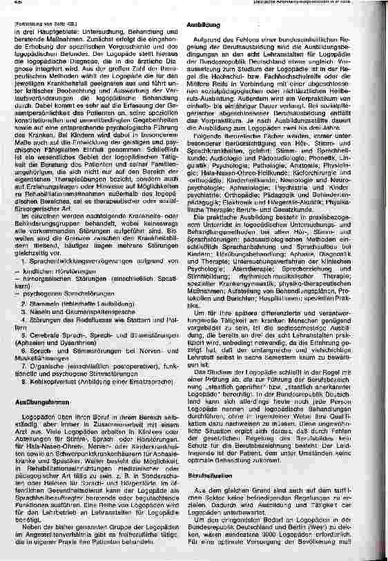 Vorschauseite 4: Der Berufsstand der Logopäden und sein Beitrag zum Recht auf Sprache