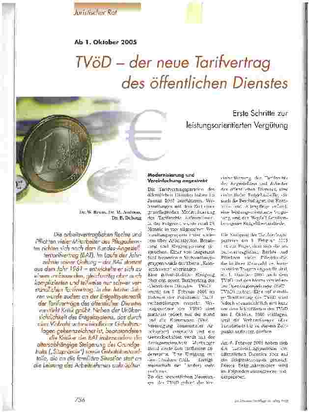 Vorschauseite 1: TVöD - der neue Tarifvertrag des öffentlichen Dienstes