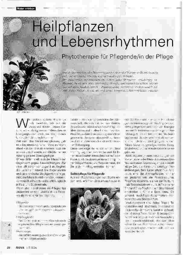 Vorschauseite 1: Heilpflanzen und LebensrhythmenPhytotherapie für Pflegende/in der Pflege