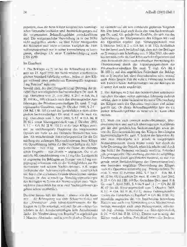 Vorschauseite 5: Zur Überwachungspflicht kooperierender Ärzte