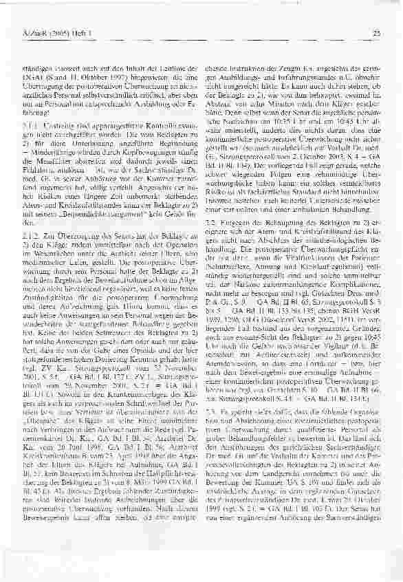 Vorschauseite 6: Zur Überwachungspflicht kooperierender Ärzte