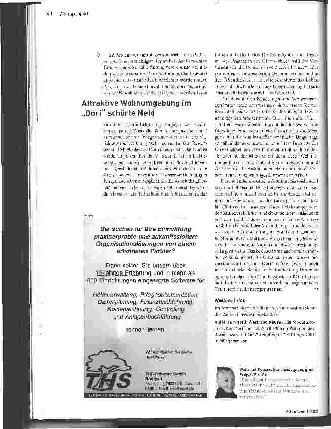 Vorschauseite 3: Dementengerechtes Wohnen. Das Dorf als Lebenszentrum