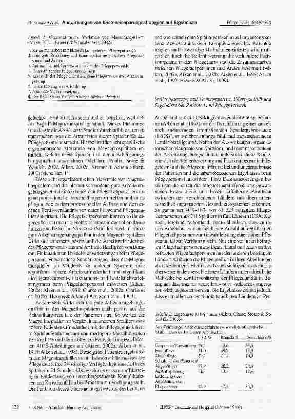 Vorschauseite 4: Auswirkungen von Kosteneinsparungsstrategien und Stellenbesetzung auf die Ergebnisse von Patienten und Pflegefachpersonen