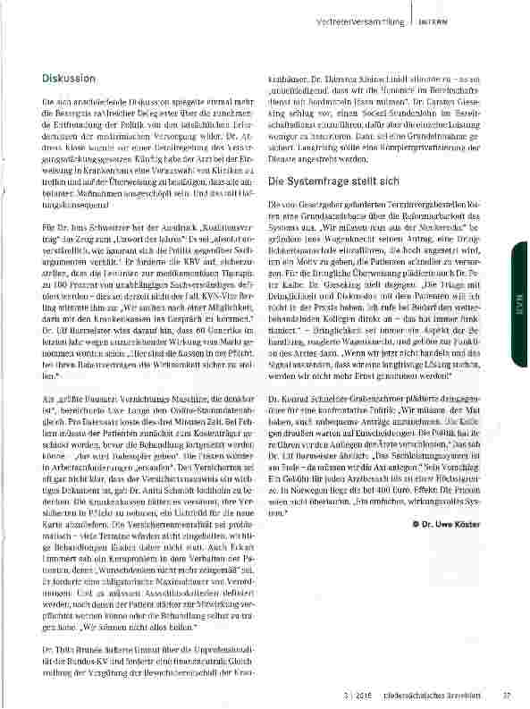 Vorschauseite 3: Sorgen mit der Politik