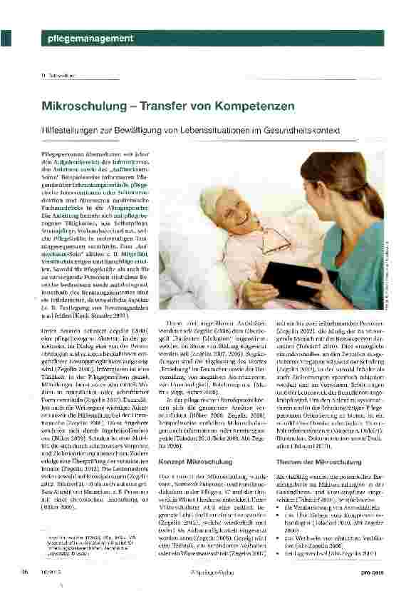 Vorschauseite 1: Mikroschulung - Transfer von Kompetenzen