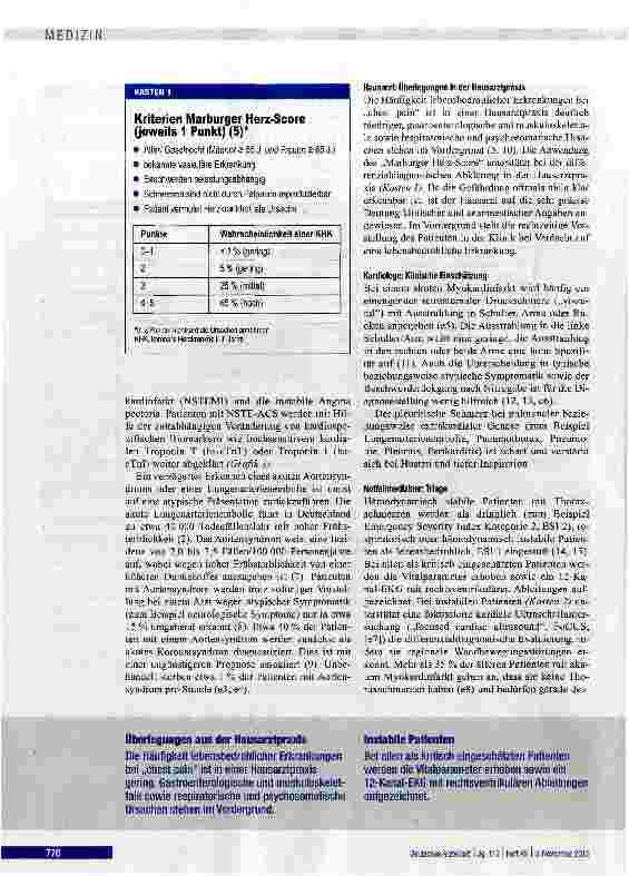 Vorschauseite 3: Interdisziplinäre Versorgung akuter Thoraxschmerzen