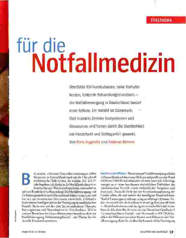 Vorschauseite 2: Rettung für die Notfallmedizin