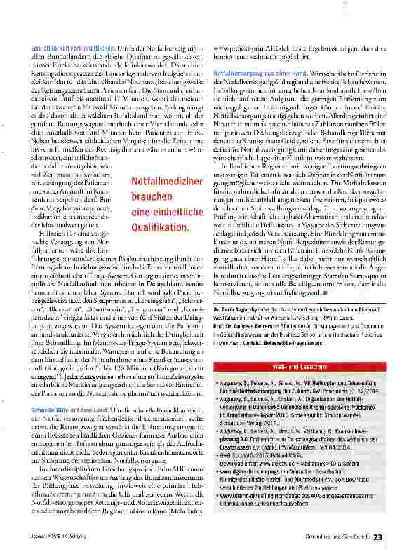 Vorschauseite 6: Rettung für die Notfallmedizin