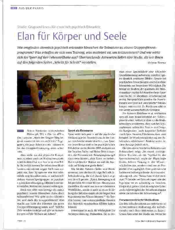 Vorschauseite 1: Elan für Körper und Seele