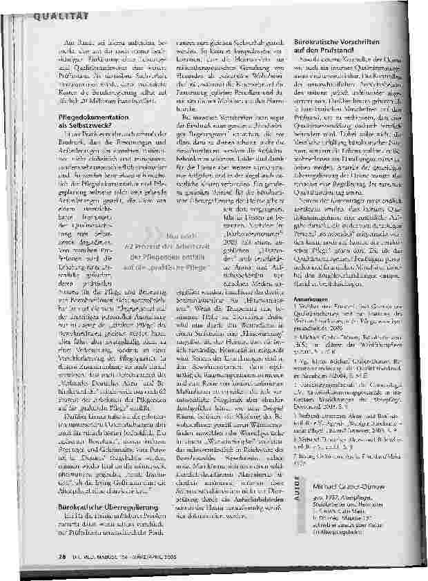 Vorschauseite 3: Qualität durch Bürokratie?Pflegequalität in Altenpflegeheimen