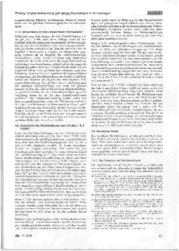 Vorschauseite 4: Ungleichbehandlung geringfügig Beschäftigter in Tarifverträgen