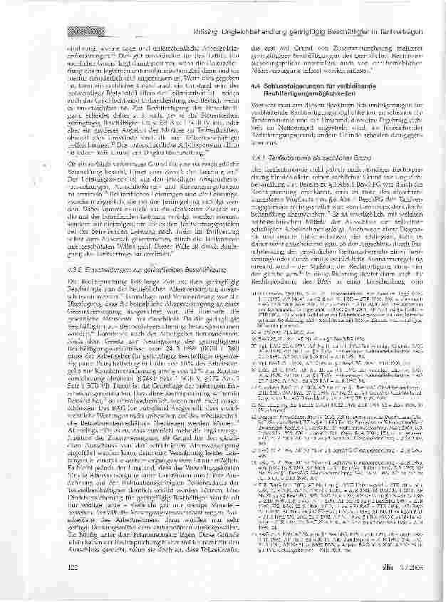 Vorschauseite 5: Ungleichbehandlung geringfügig Beschäftigter in Tarifverträgen