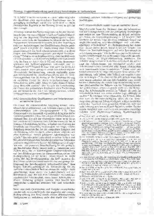 Vorschauseite 6: Ungleichbehandlung geringfügig Beschäftigter in Tarifverträgen