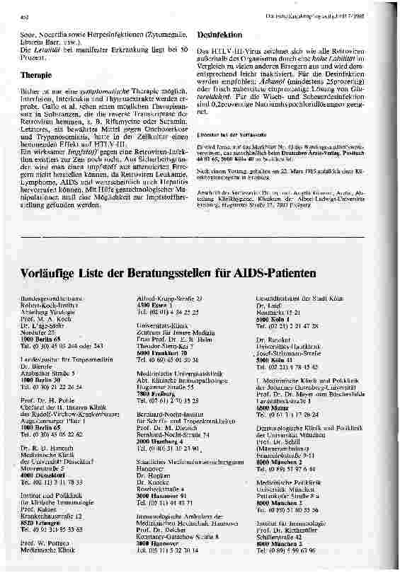 Vorschauseite 5: Neues über AIDS