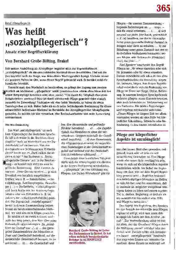 Vorschauseite 1: Was heißt sozialpflegerisch? Ansatz einer Begrifferklärung