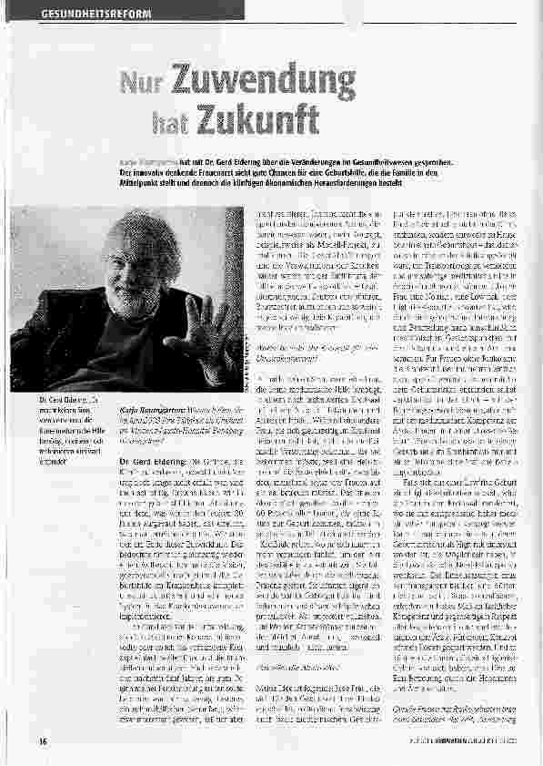 Vorschauseite 1: Nur Zuwendung hat Zukunft