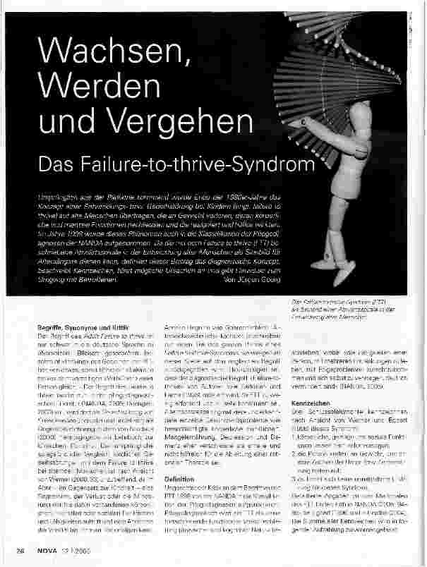 Vorschauseite 1: Wachsen, Werden und VergehenDas Failure-to-thrive-Syndrom