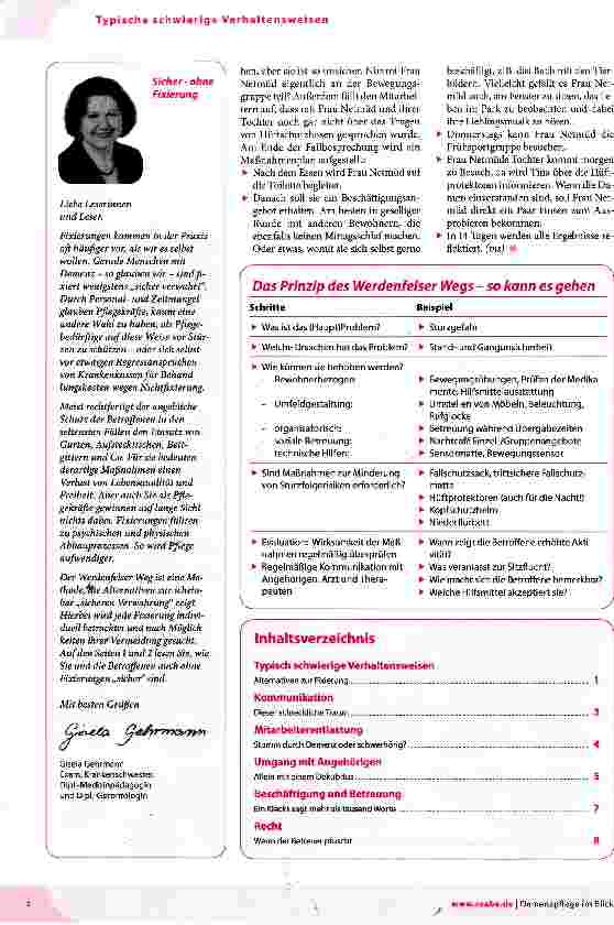 Vorschauseite 2: Alternativen zur Fixierung