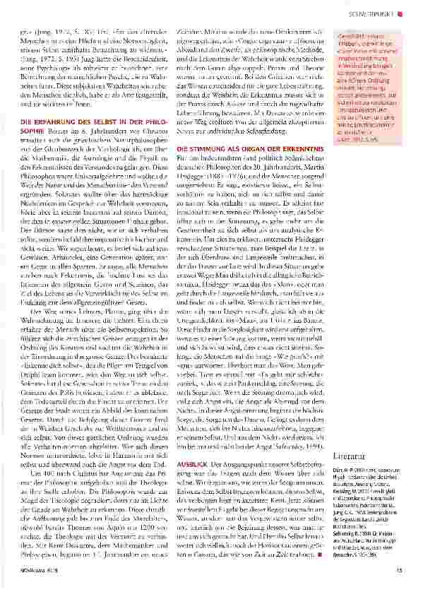 Vorschauseite 3: Die Sorge um das Selbst- Wer bin ich, und was soll ich tun?