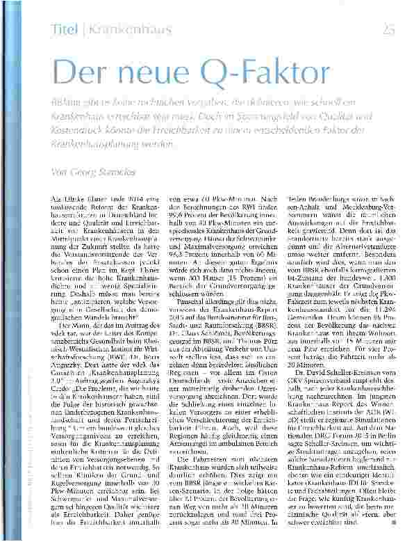 Vorschauseite 1: Der neue Q-Faktor