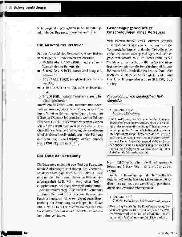 Vorschauseite 5: Betreuungsrecht: Fester Aberglaube statt sicheren Wissens. Mit Erläuterungen zu Änderungen ab dem 1. Juli 2005