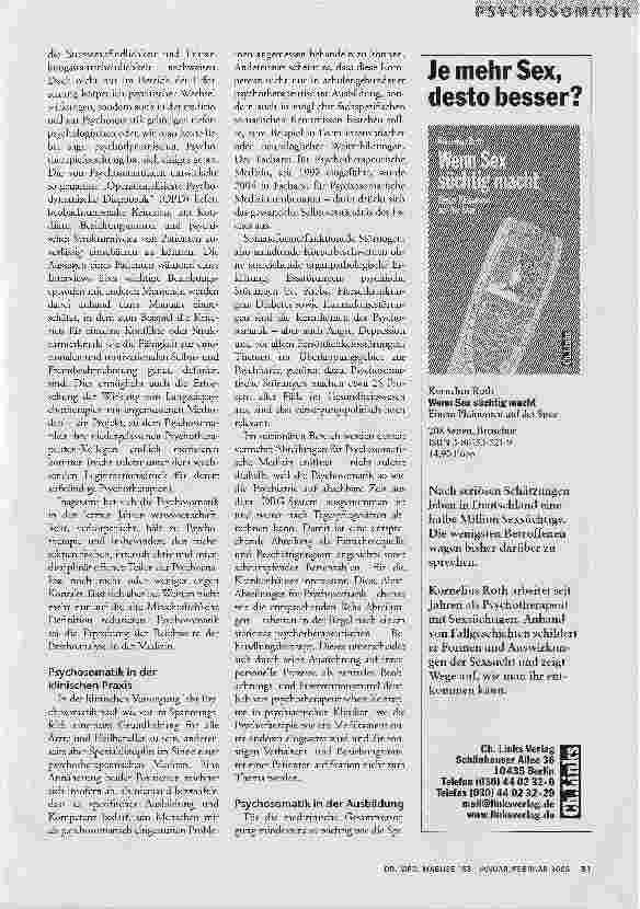 Vorschauseite 3: Wo steht die Psychosomatik heute?Ein Überblick