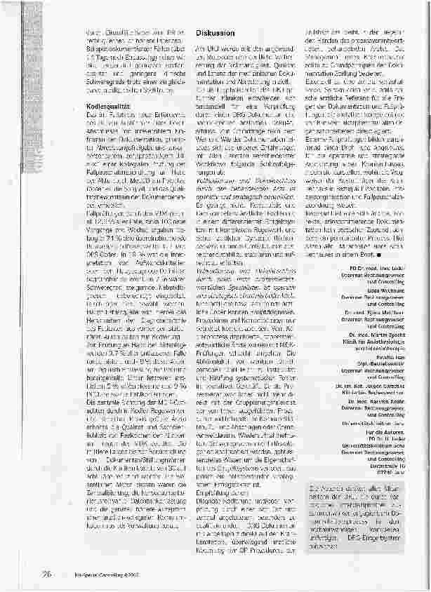 Vorschauseite 5: DRG-DokumentationsmodellIm Uniklinikum bewährt sich der Einsatz von DRG-Dokumentaren