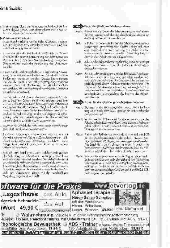 Vorschauseite 2: Arbeitsvertrag - eine ChecklisteWelcher Inhalt ist notwendig? Was ist nicht erlaubt?