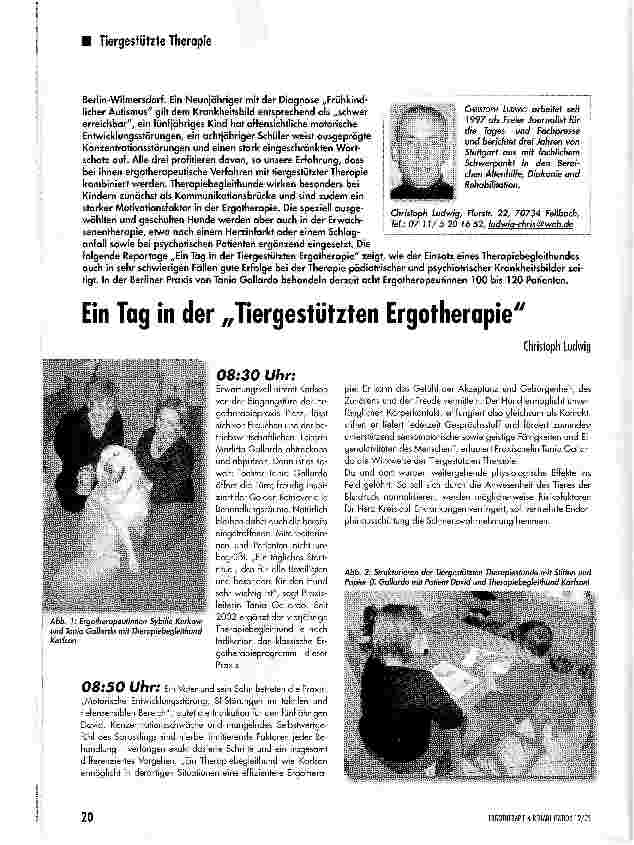 Vorschauseite 1: Ein Tag in der Tiergestützten Ergotherapie