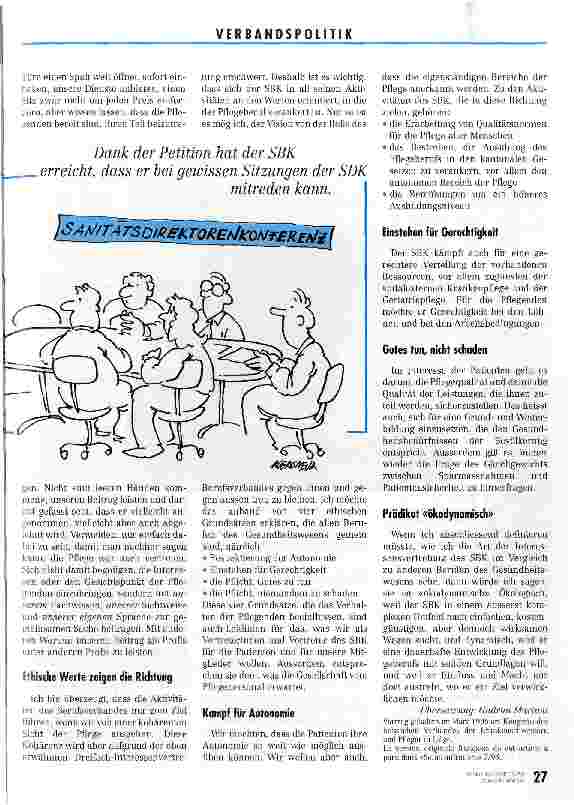 Vorschauseite 3: Die Vertretung dreier Interessen - ein Balanceakt Die Arbeit des SBK hinter den Kulissen