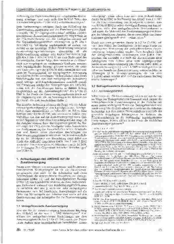 Vorschauseite 2: Aktuelle steuerrechtliche Fragen in der Zusatzversorgung des öffentlichen und kirchlichen Dienstes