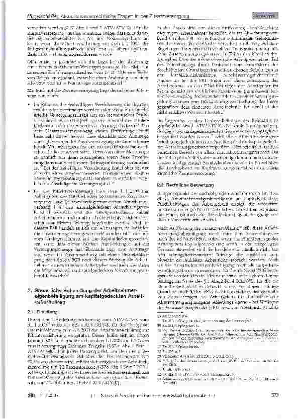 Vorschauseite 4: Aktuelle steuerrechtliche Fragen in der Zusatzversorgung des öffentlichen und kirchlichen Dienstes