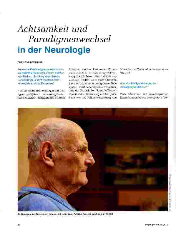 Vorschauseite 1: Achtsamkeit und Paradigmenwechsel in der Neurologie
