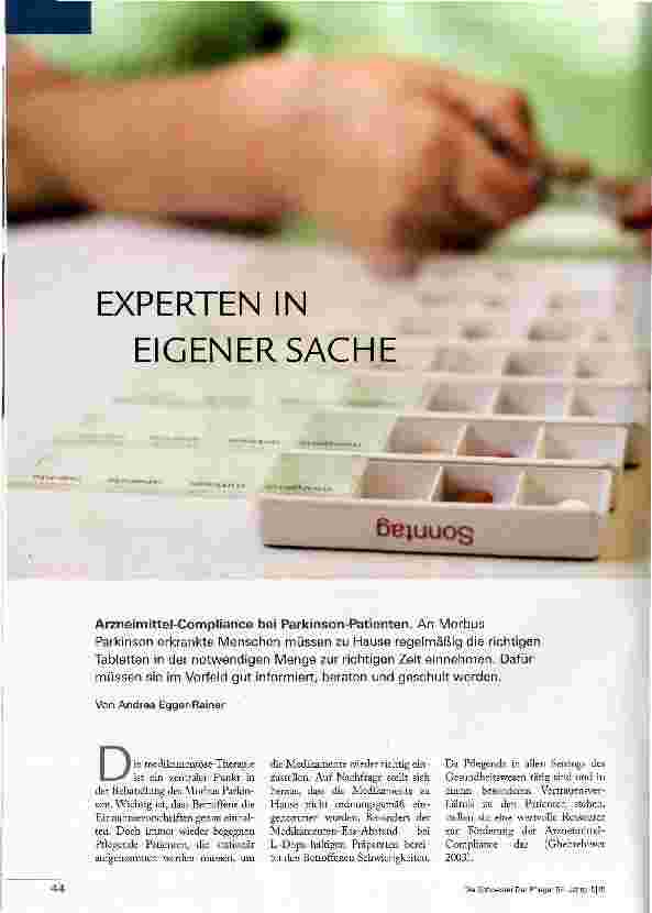 Vorschauseite 1: EXPERTEN IN EIGENER SACHE
