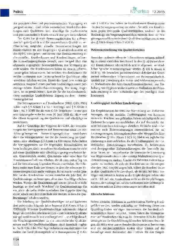 Vorschauseite 4: Das Krankenhausstrukturgesetz in der Gesamtschau
