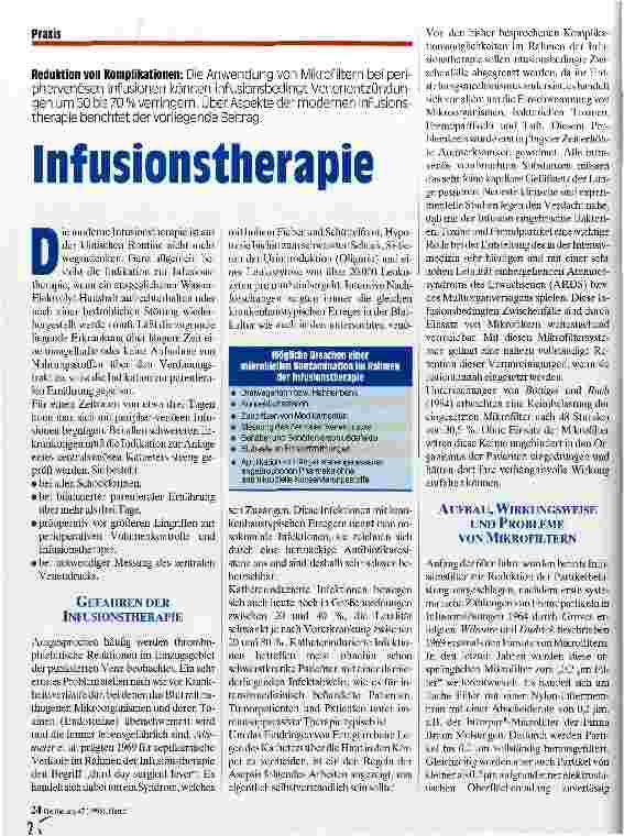 Vorschauseite 1: Infusionstherapie