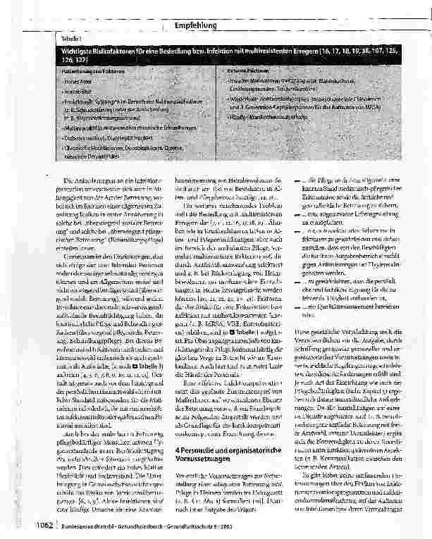 Vorschauseite 2: Infektionprävention in Heimen