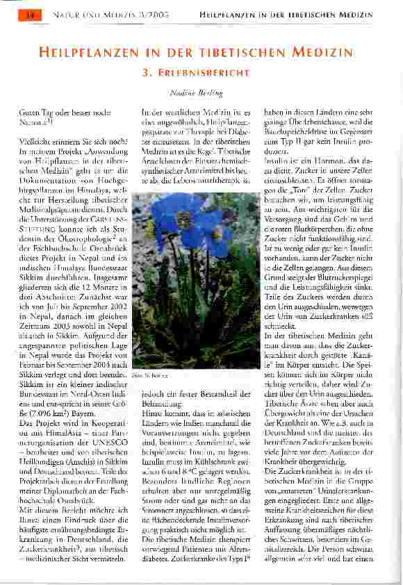 Vorschauseite 1: HEILPFLANZEN IN DER TIBETISCHEN MEDIZIN 3. ERLEBNISBERICHT