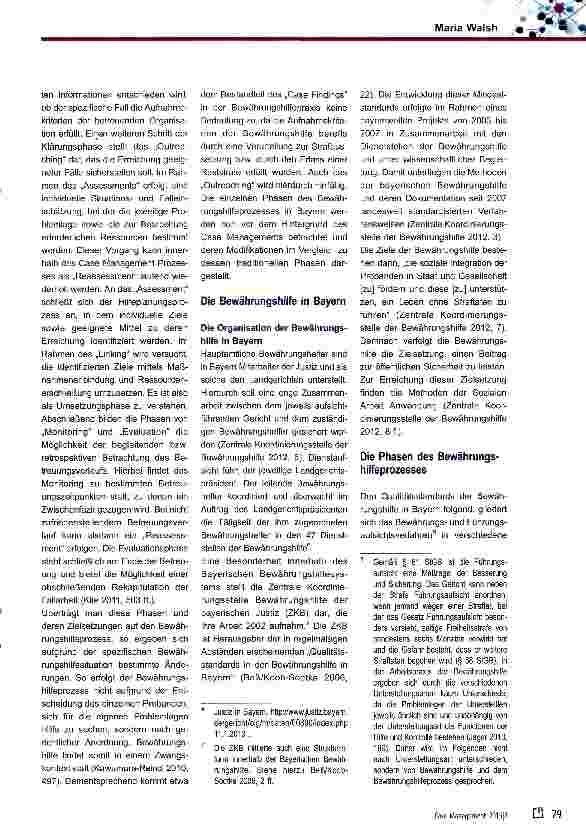 Vorschauseite 2: Case Management in der Bewährungshilfe - eine beispielhafte Darstellung anhand der Situation in Bayern