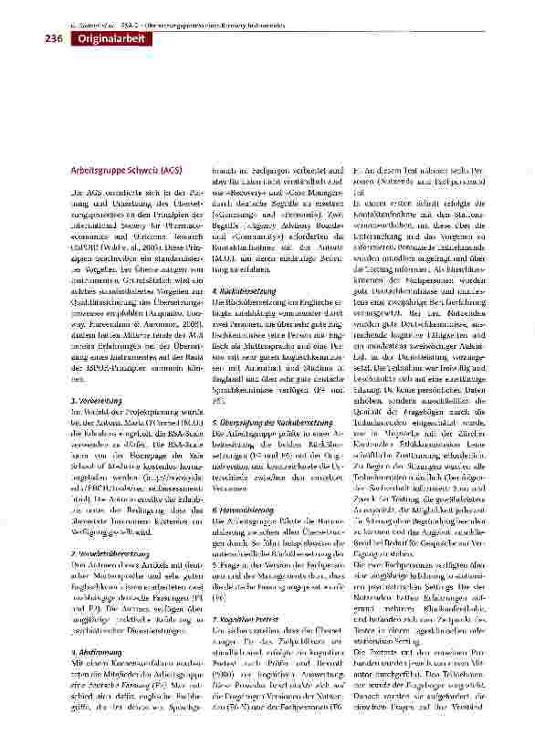 Vorschauseite 4: Recovery Seif Assessment - Übersetzung und kulturelle Anpassung eines recovery-orientierten Einschätzungsinstrumentes